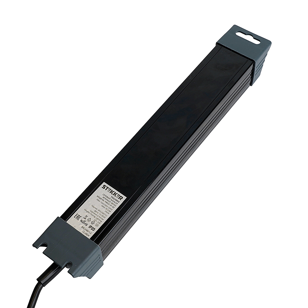 Сетевой фильтр 3-местный с/з 3x1мм2, 5 м, Stekker Techno 50155