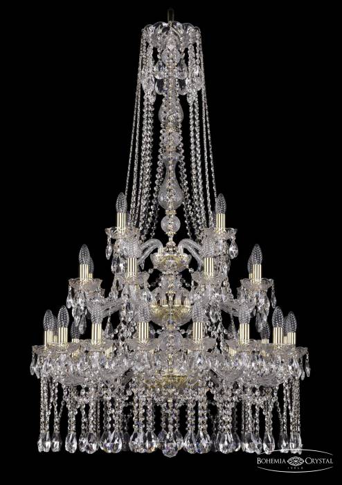 Подвесная хрустальная люстра 1413 Bohemia 1413/16+8+4/300/h-134/3d G