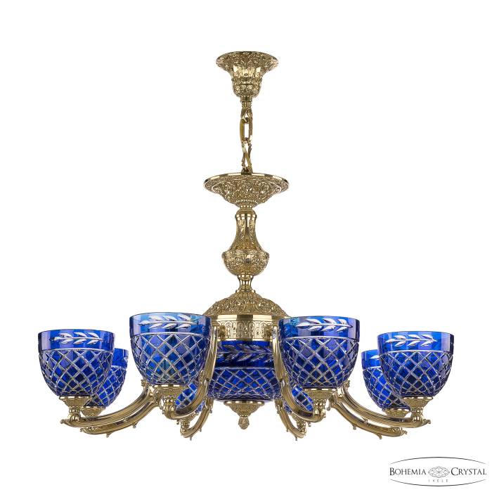 Подвесная люстра Bohemia Verona 72211P/8/210 G P1 U Clear-Blue/H-1J