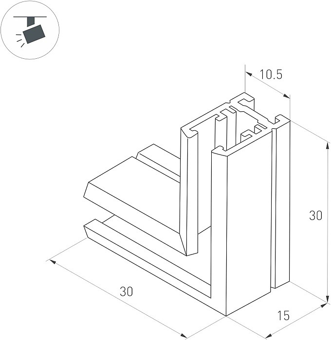 Коннектор для шинопровода Arlight Mag-Microcosm 044527