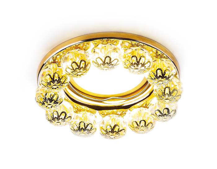 Встраиваемый светильник Ambrella Crystal K203 CL/G