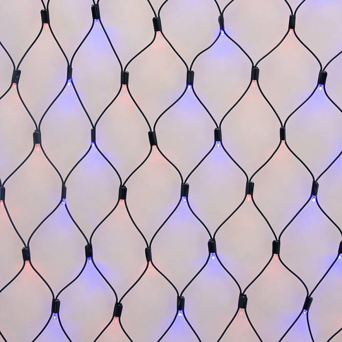 Сетка светодиодная, статическое свечение, 2*1,5м Uniel ULD-N2015-288/SBK RED-BLUE IP67