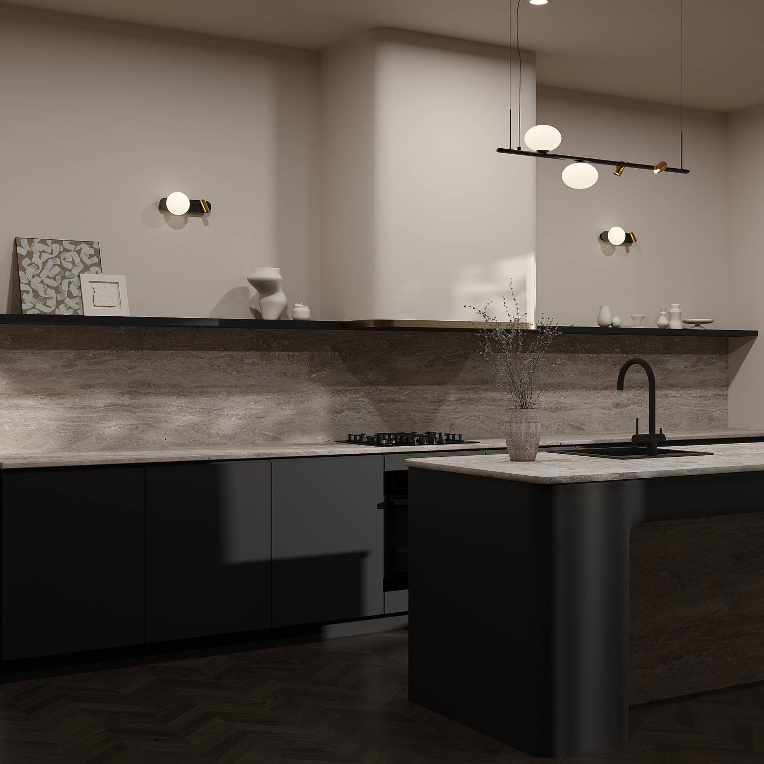 Светильник подвесной Maytoni Inversio MOD350PL-02BBS