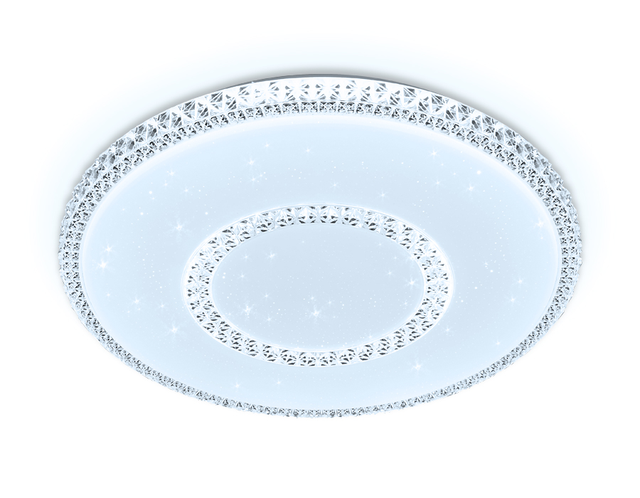 Потолочный светодиодный светильник Ambrella Orbital Crystal F99 WH 96W D500