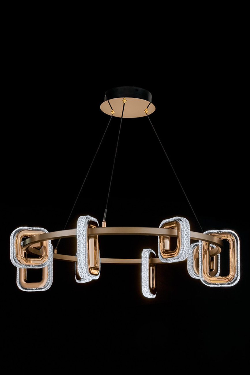 Подвесная люстра LEON Theona LE7701/8 Grey/Gold