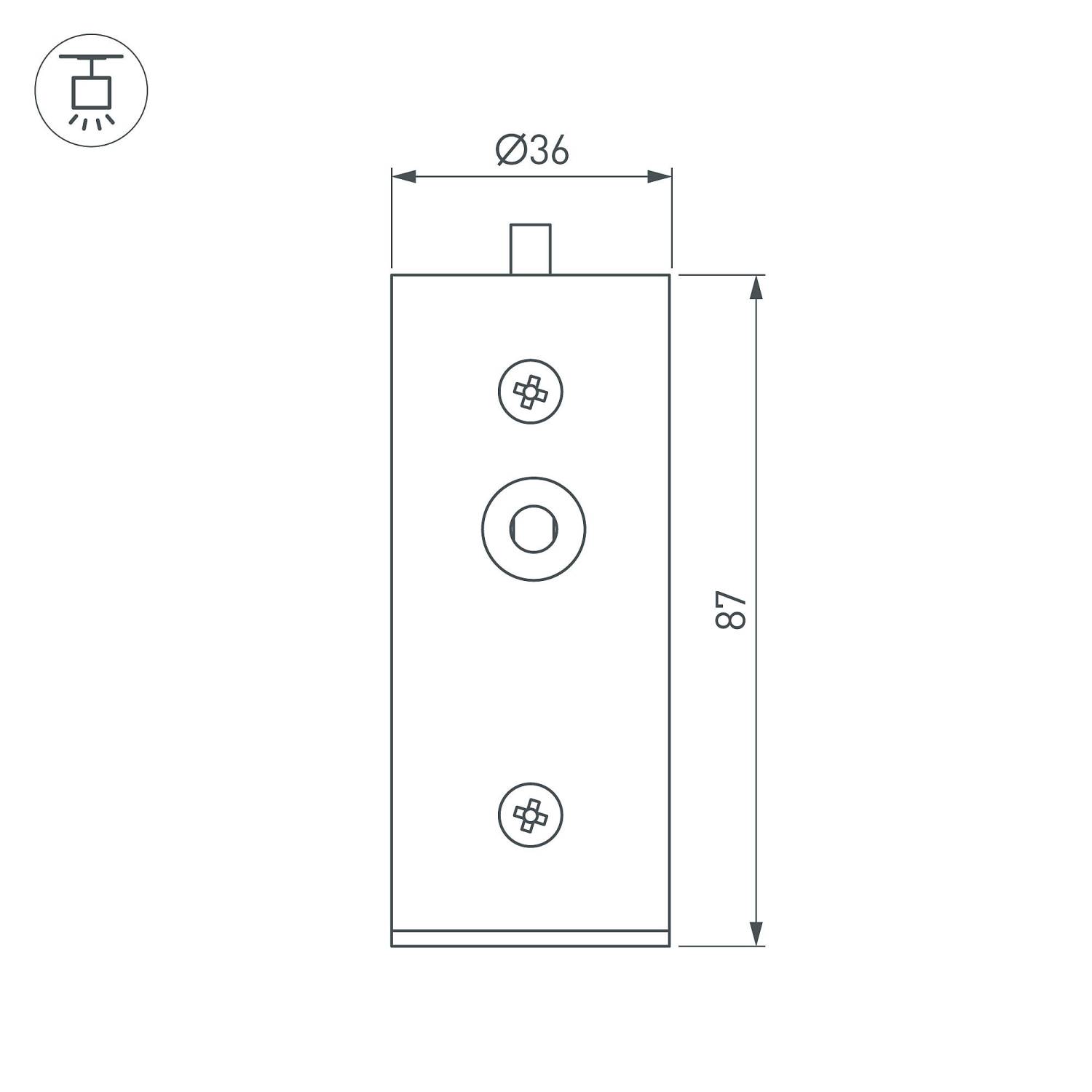Заглушка для профиля Arlight Sl-Round 050534