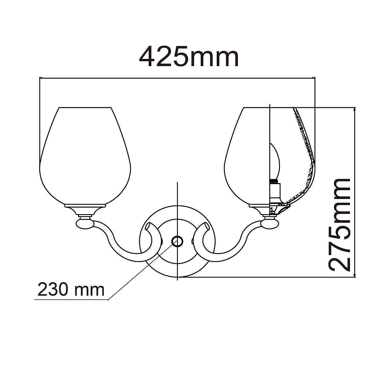 Настенное бра Chiaro Палермо 386026602