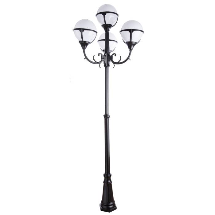 Столб фонарный уличный Arte Lamp MONACO A1497PA-4BK