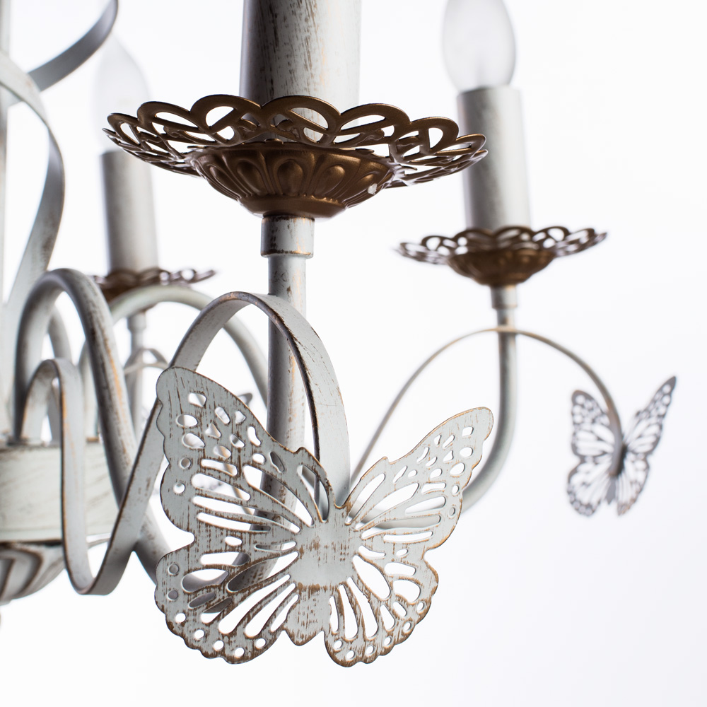 Люстра с бабочками Ali A6114LM-5WG Arte Lamp