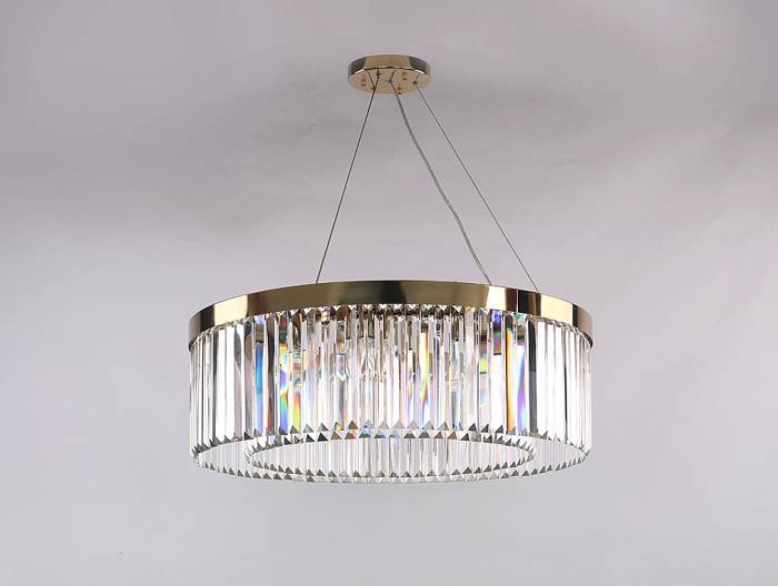 Подвесная хрустальная люстра 10110 Newport 10110+1/C gold