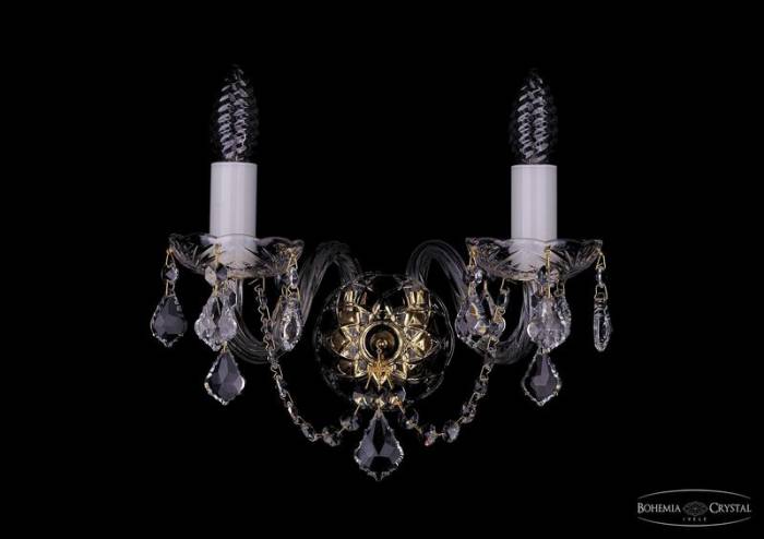 Настенное бра Bohemia 1402 1402B/2/141G/Leafs