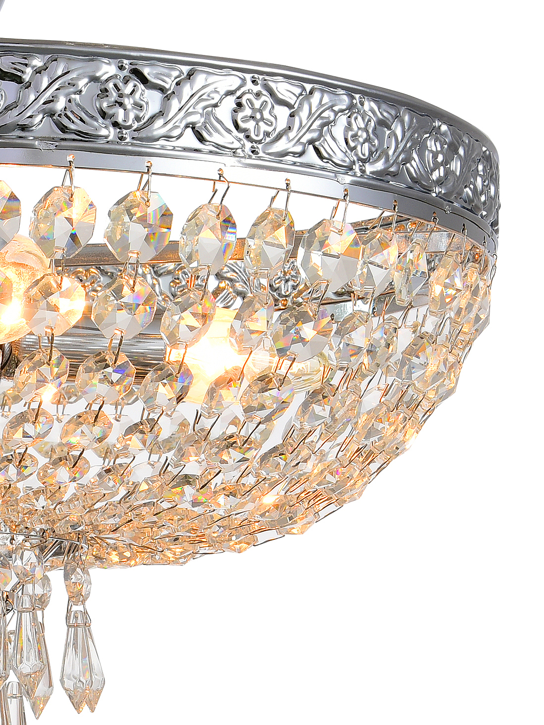 Потолочная люстра Natali Kovaltseva Barocco BAROCCO 81404/4C CHROME