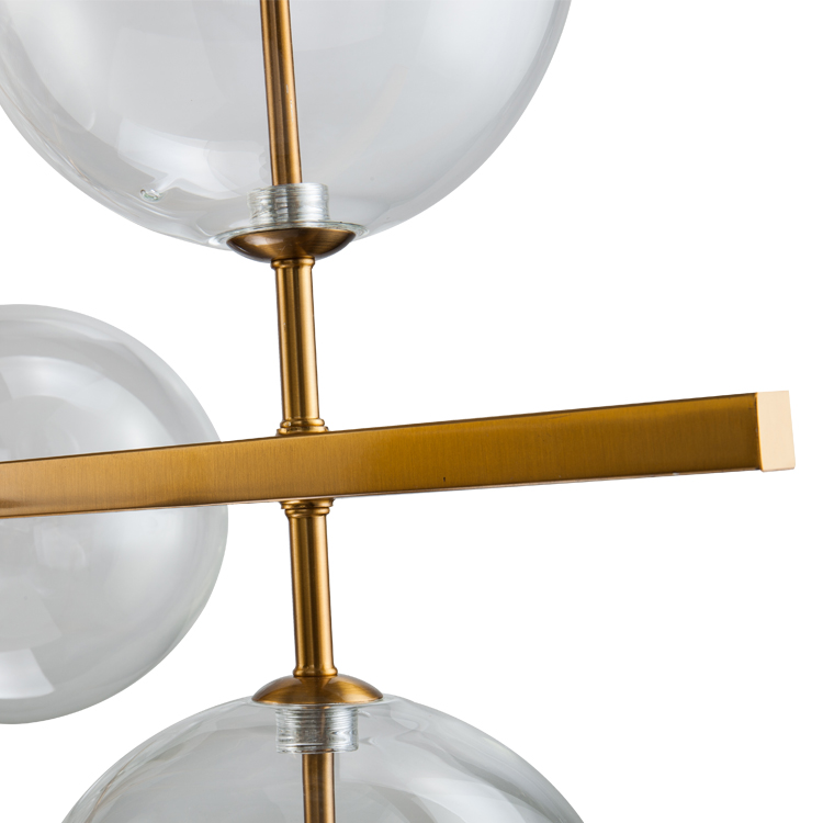 Люстра на штанге Delight Collection Globe Mobile KG0965P-10L brass