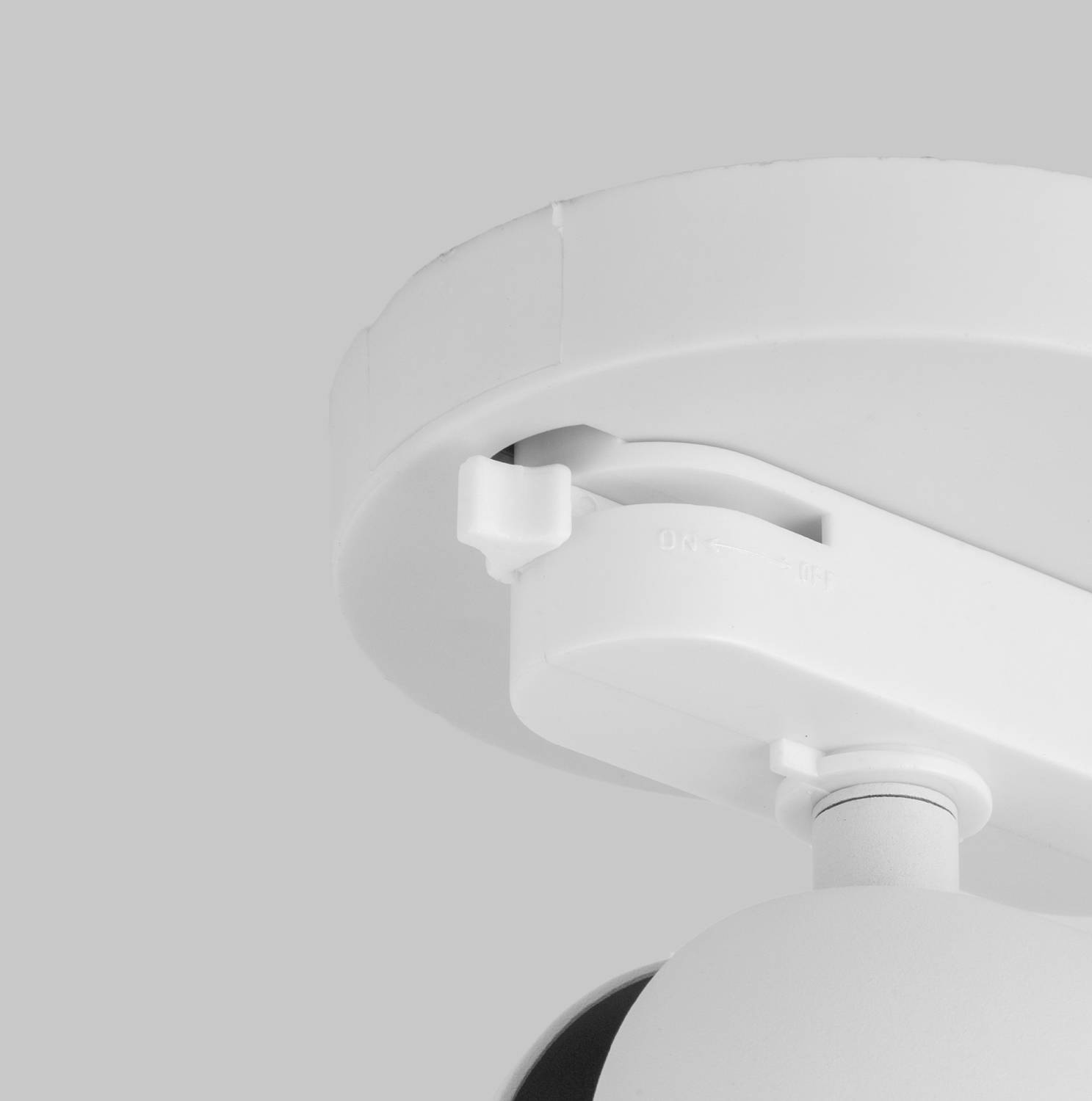 Чаша крепления Elektrostandard TRAF-1-WH / Разъем (коннектор) одноместный для однофазного трекового светильника белый