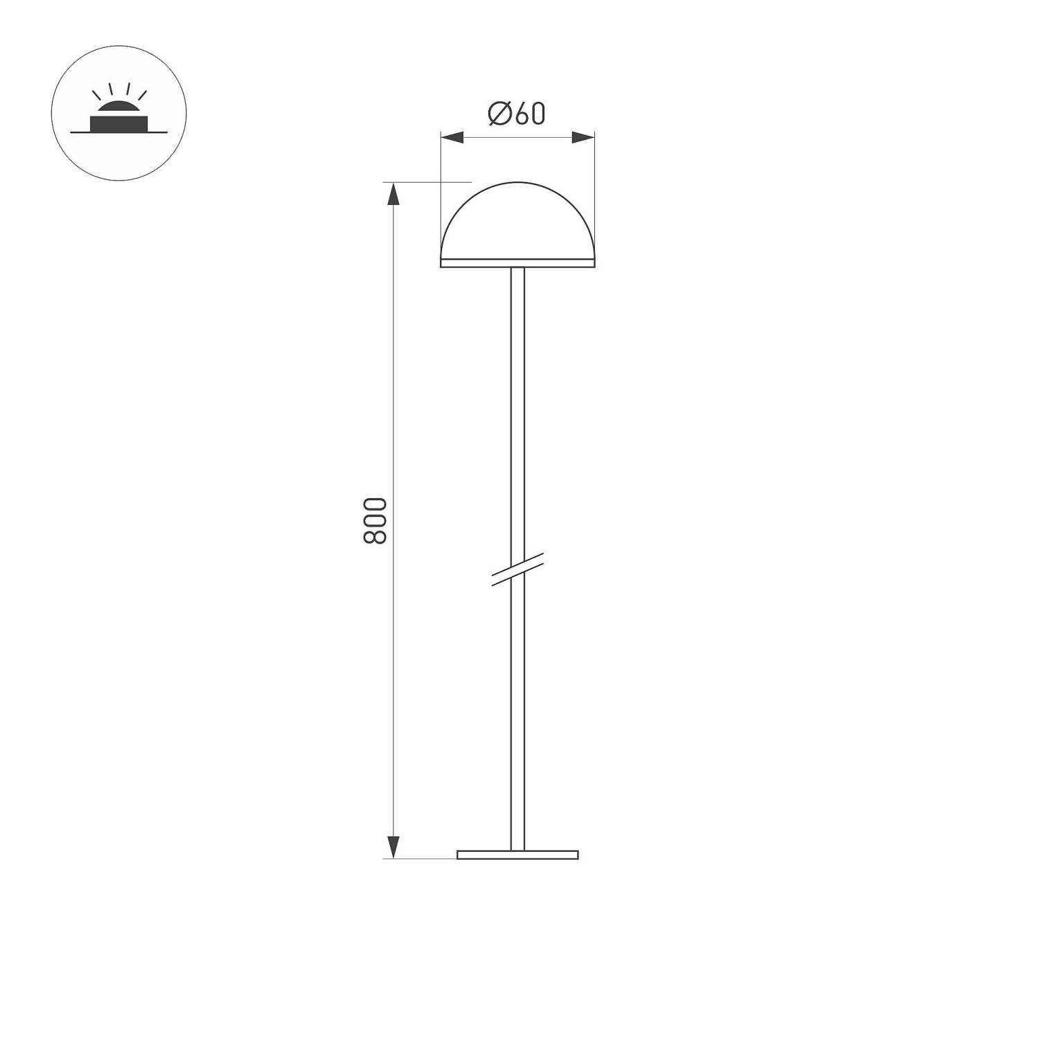 Грунтовый светильник Arlight Enoki 050673