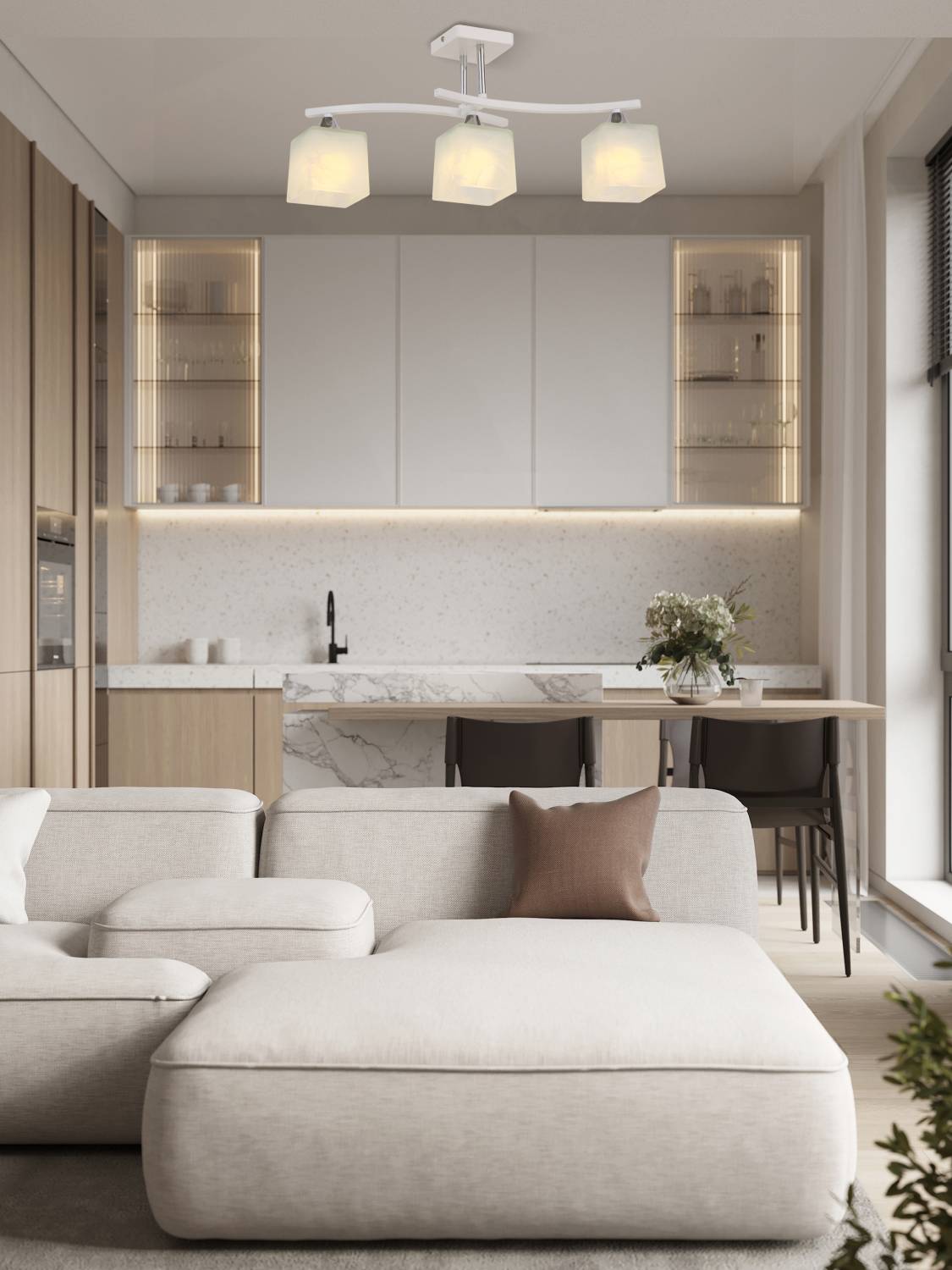 Потолочная люстра Мелодия Света Cube 000024265