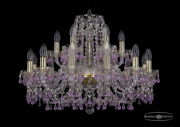 Подвесная хрустальная люстра 1410 Bohemia 1410/12+6/240 G V7010