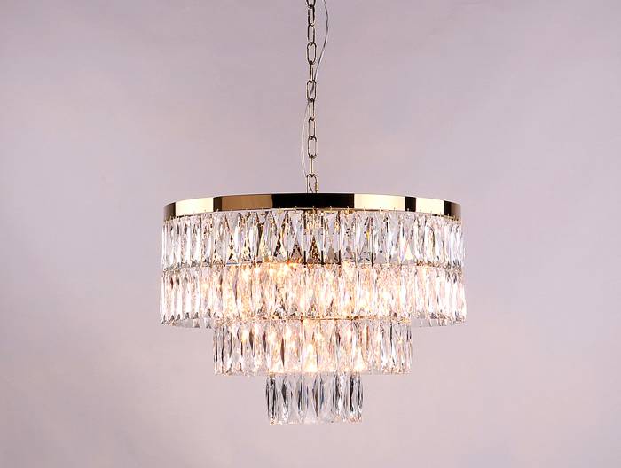 Подвесная хрустальная люстра 10120 Newport 10125+5/C gold