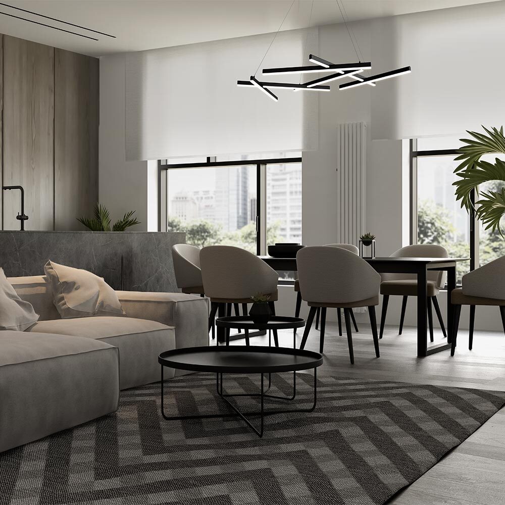 Подвесная светодиодная люстра Line Maytoni MOD016PL-L75B