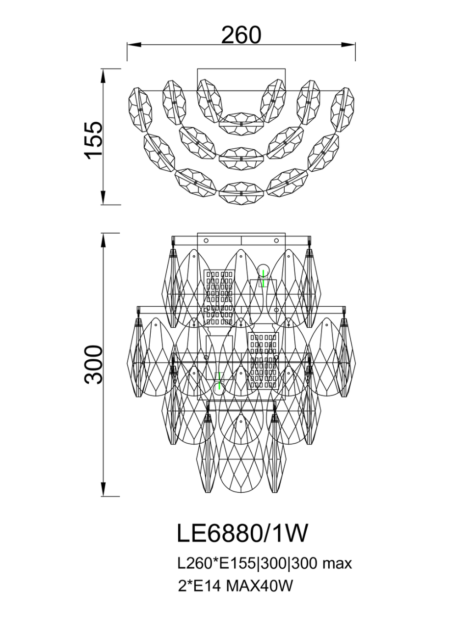 Настенное бра LEON Melanie LE6880/1W CH