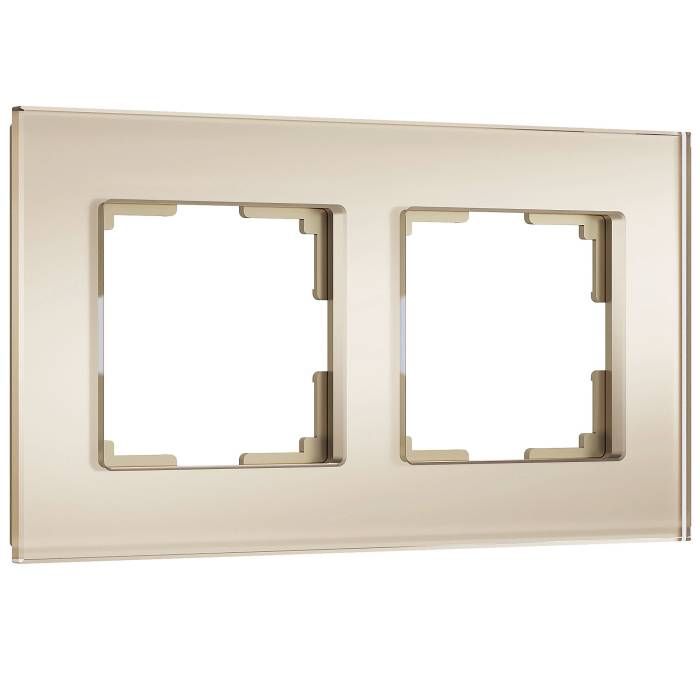 Рамка Werkel W0023111/ Рамка на 2 поста Senso (шампань, стекло soft-touch)