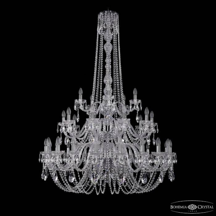 Подвесная хрустальная люстра 1402 Bohemia 1402/20+10+5/400/h-158/3d Ni