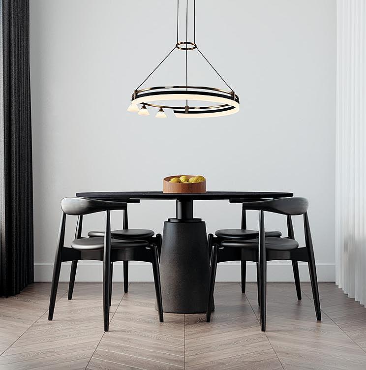 Подвесная люстра Gerhort G52121 G52121/1+3R GD+BK WT