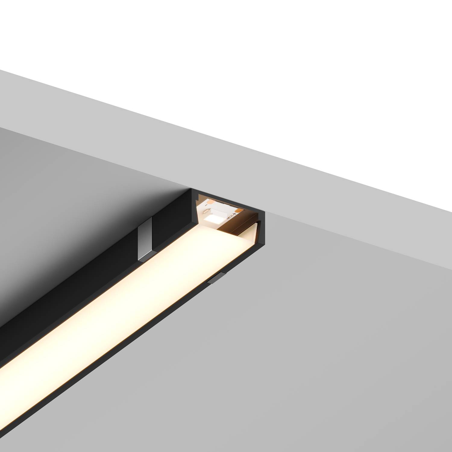 Накладной профиль для светодиодной ленты-2м, чёрный Hesby Lighting Line HSBL_0196