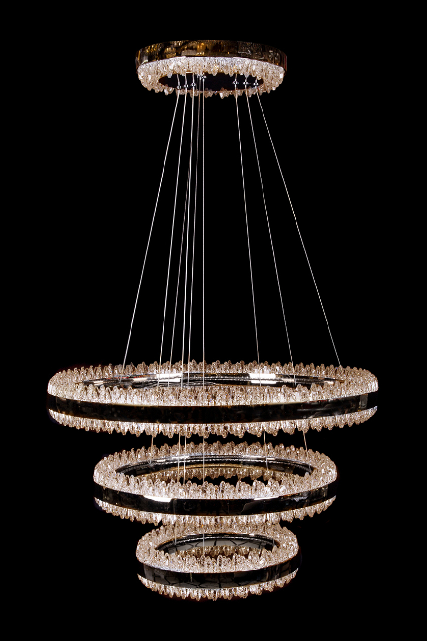 Подвесная люстра LEON Michel LE7720/800-3K Black Chrome