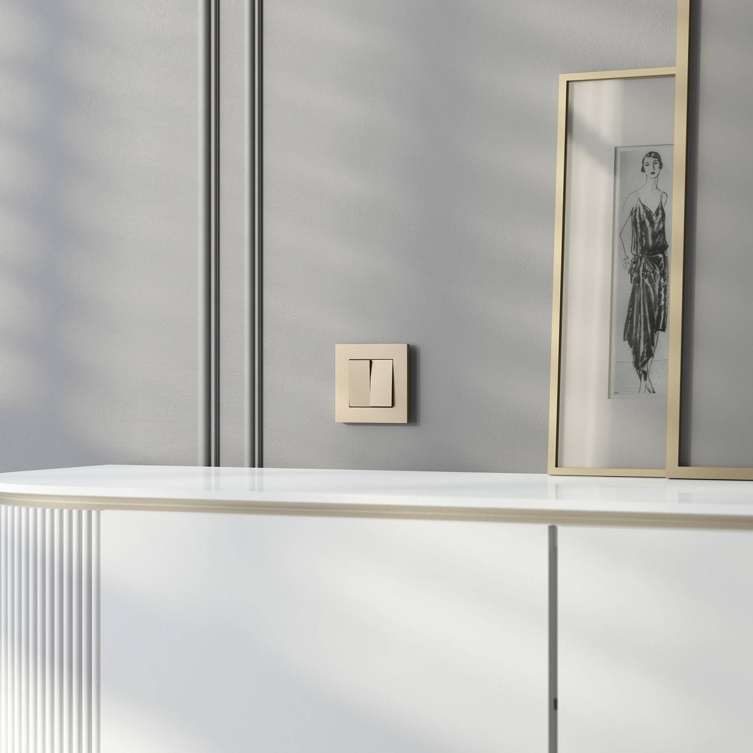 Рамка Werkel W0012911/ Рамка на 1 пост Slab (шампань софт)