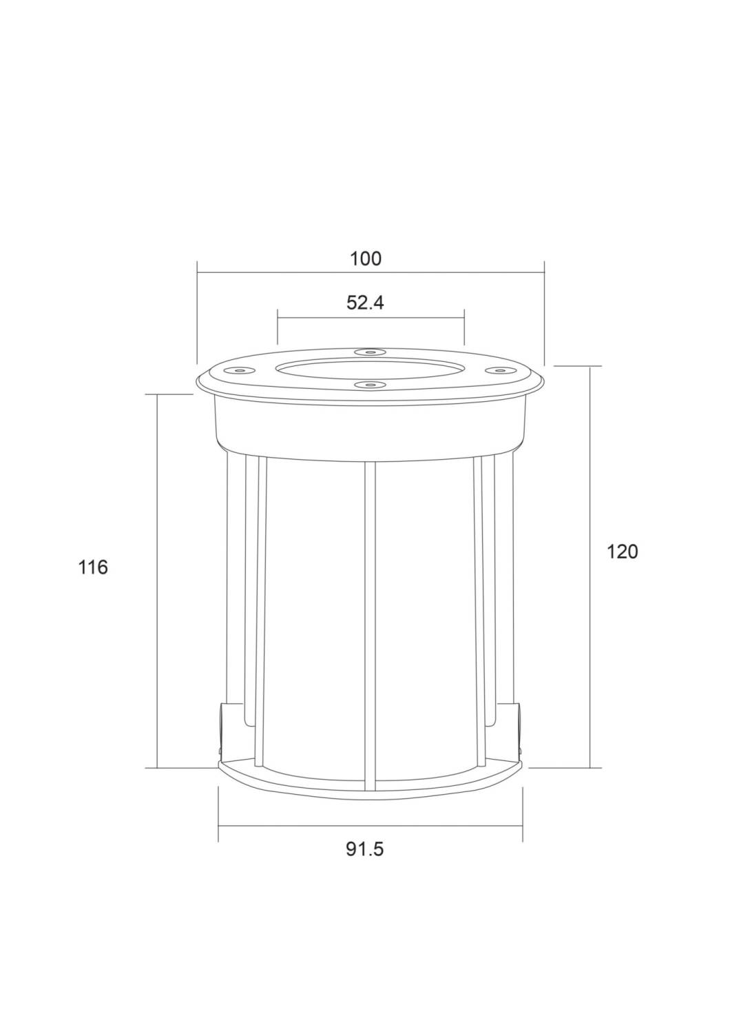 Уличный встраиваемый Maytoni Tubo O043DL-01S