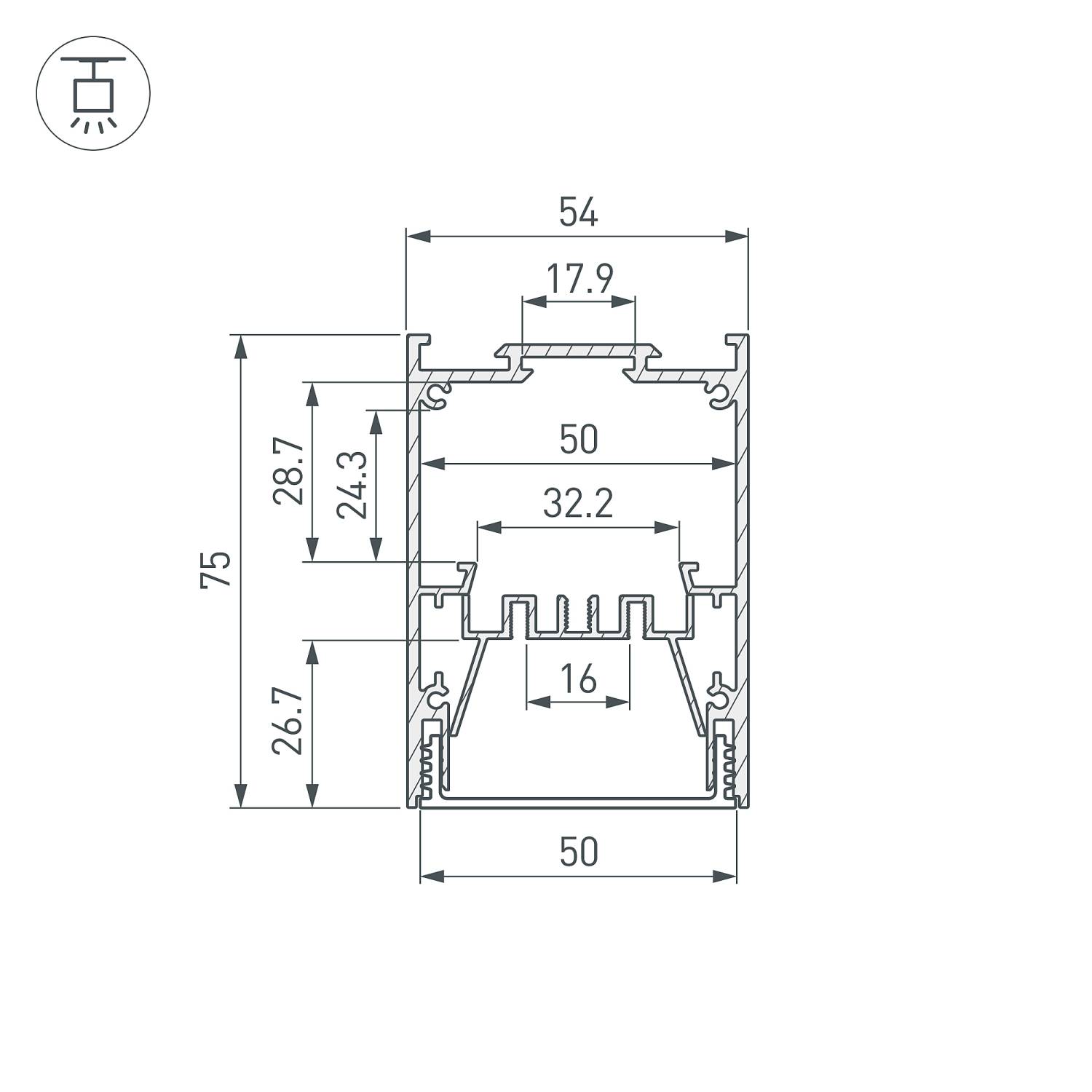Профиль Arlight Ip-Line 055136
