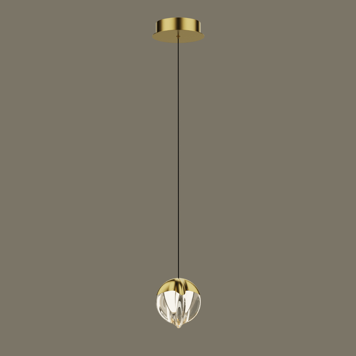 Светильник подвесной Delight Collection MD24001033 MD24001033-1A gold/clear