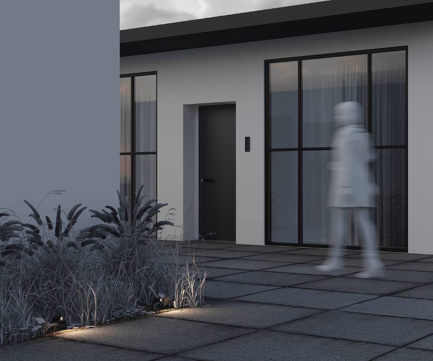 Уличный наземный светильник Maytoni Sleek O477FL-L2GF3K1