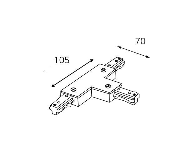Соединитель для однофазного трека Т-образный Italline WSO WSO 76 white