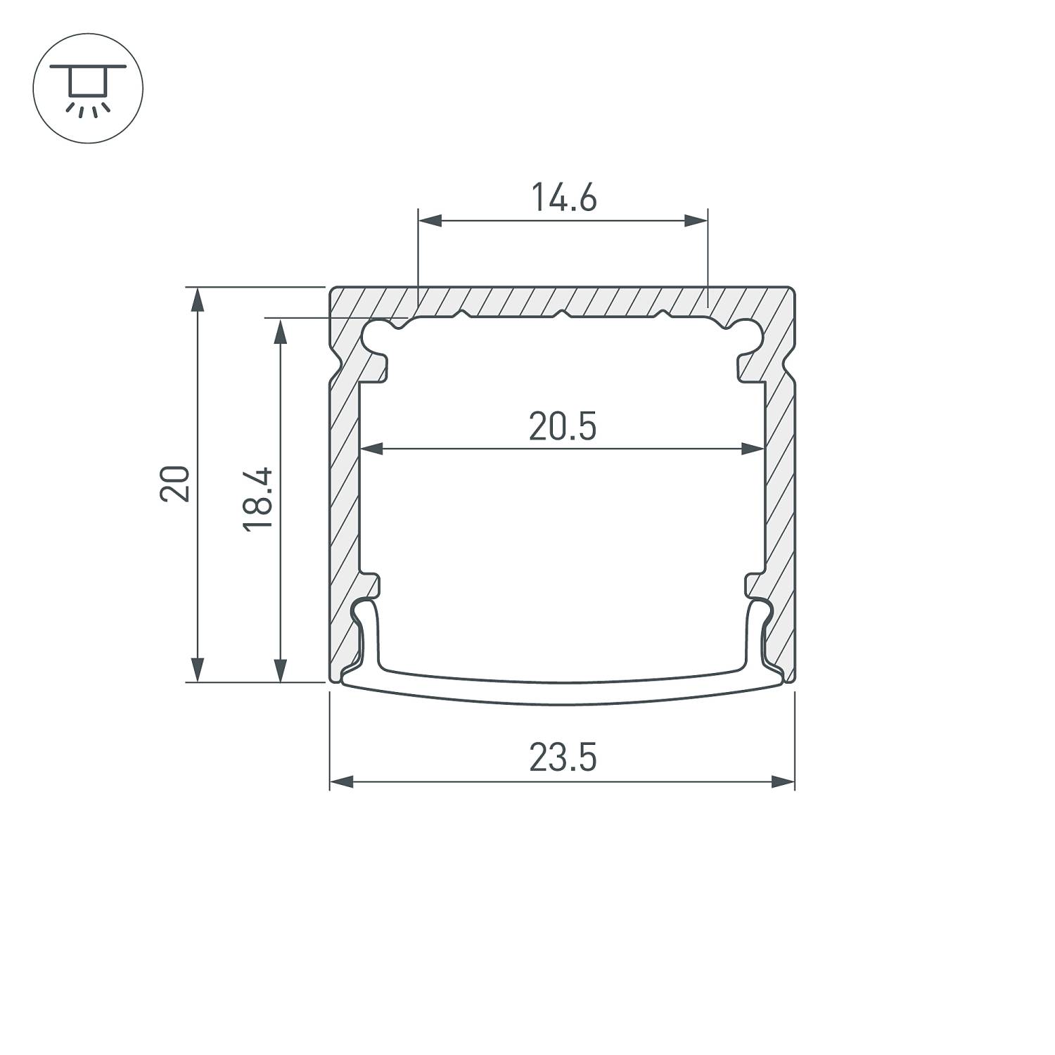 Профиль Arlight Sl-Fantom 055756