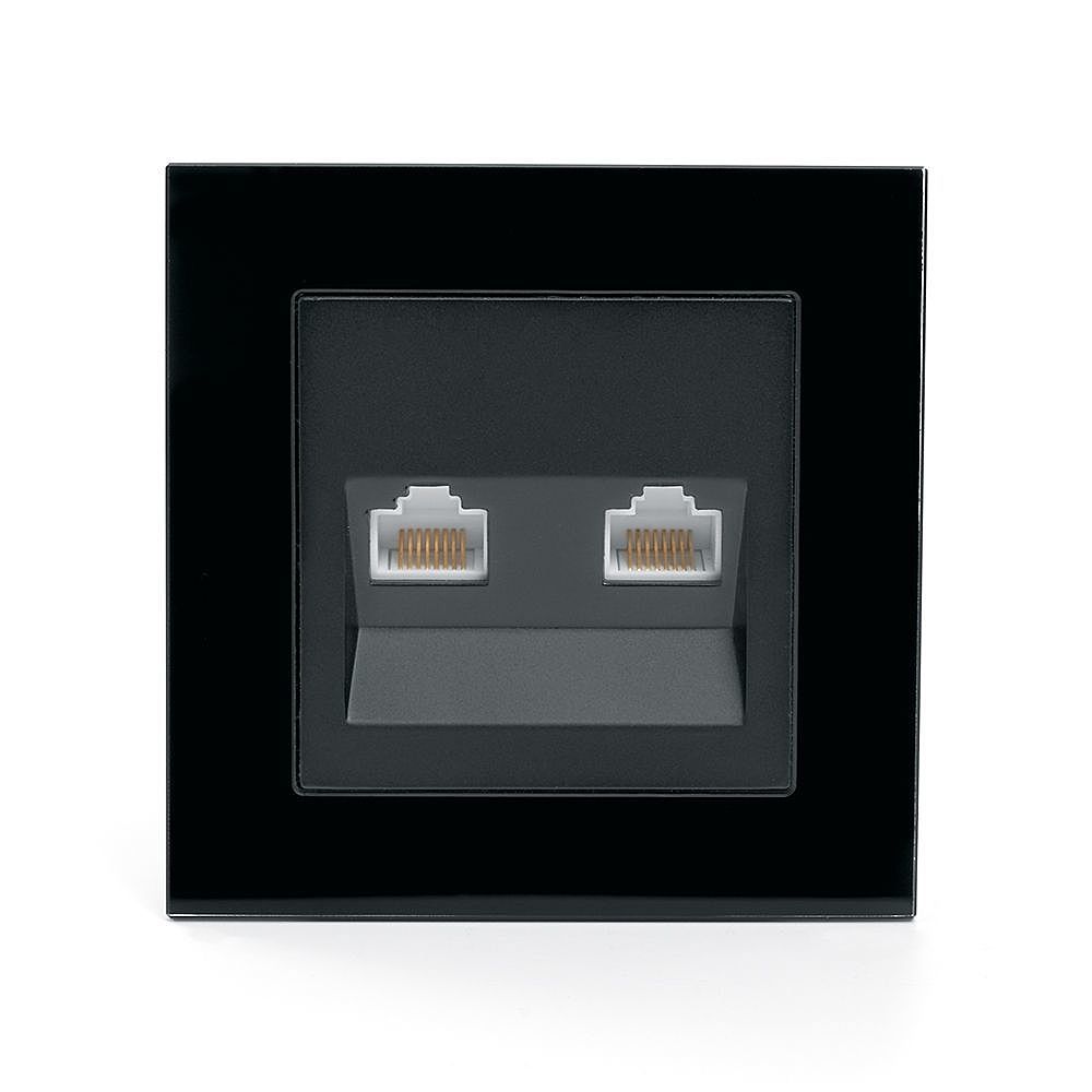 Розетка компьютерная 2-местная RJ-45 Stekker Катрин 39509