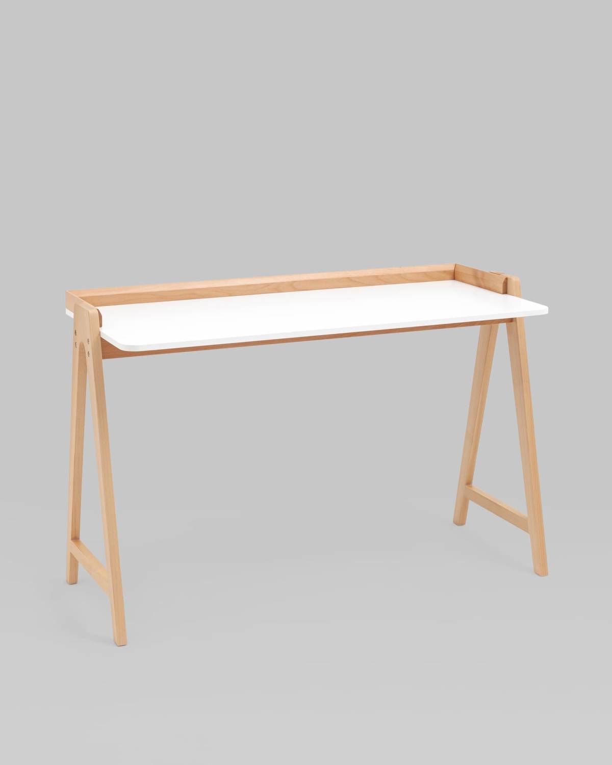 Стол письменный Stool Group Pyramid T-002-P white / natural