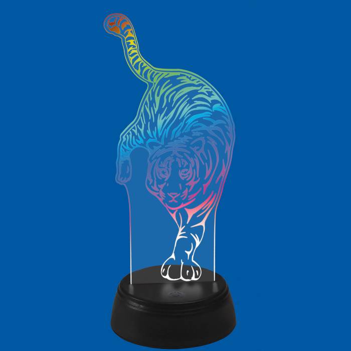 Декоративная лампа Uniel ULI-M506 RGB/3AA TIGER/BLACK