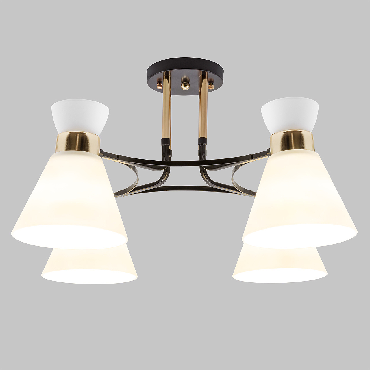 Люстра потолочная 4*Е27 MD.5692-4-S-COFFEE+FGD