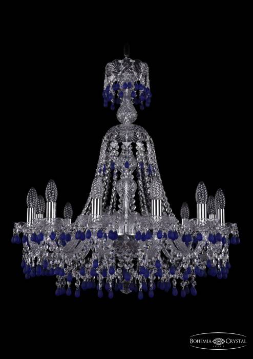 Подвесная хрустальная люстра 1410 Bohemia 1410/12/240/XL-74 Ni V3001