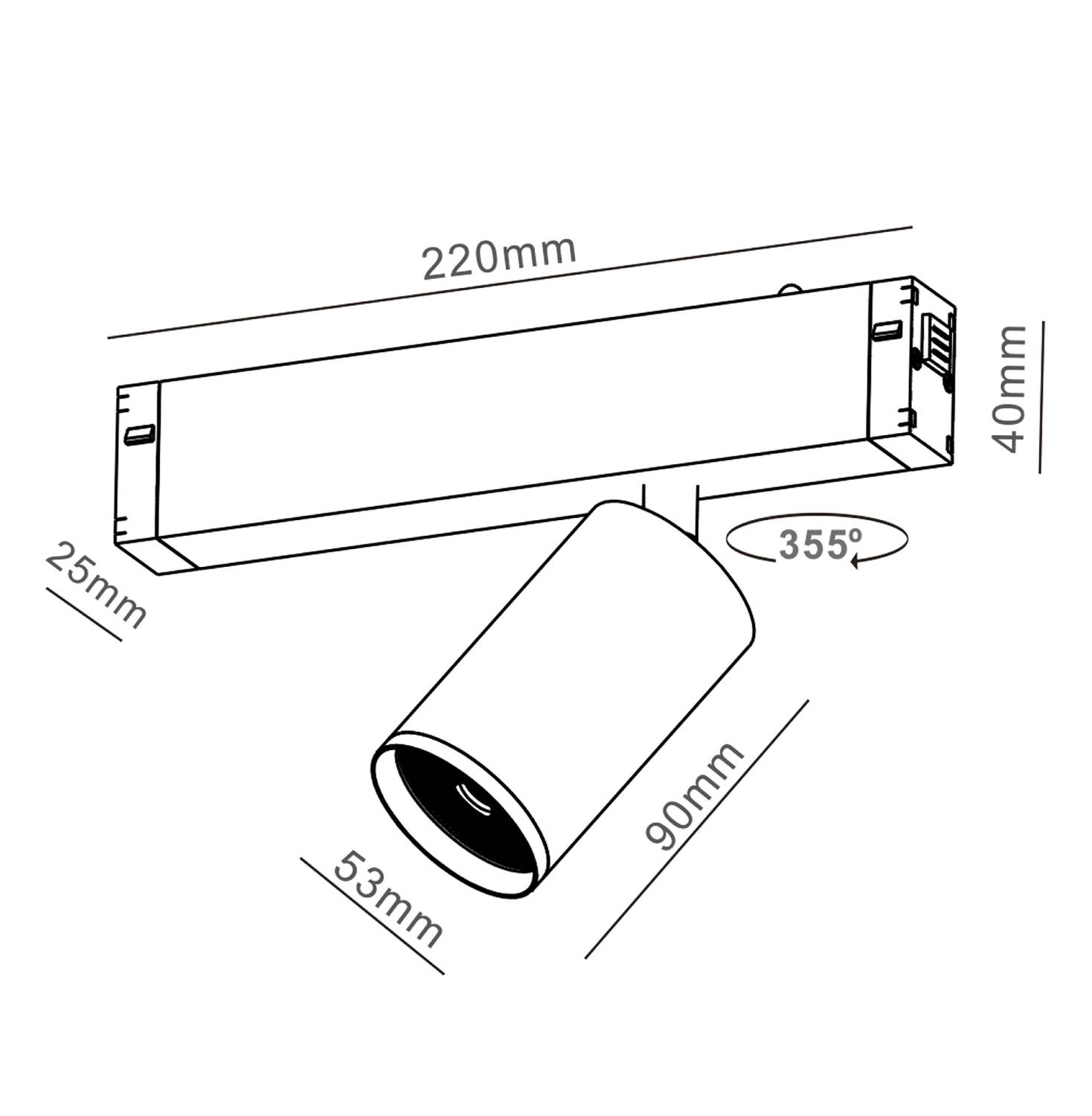 Трековый светильник IMEX IL.0050.5010-GU10-BK