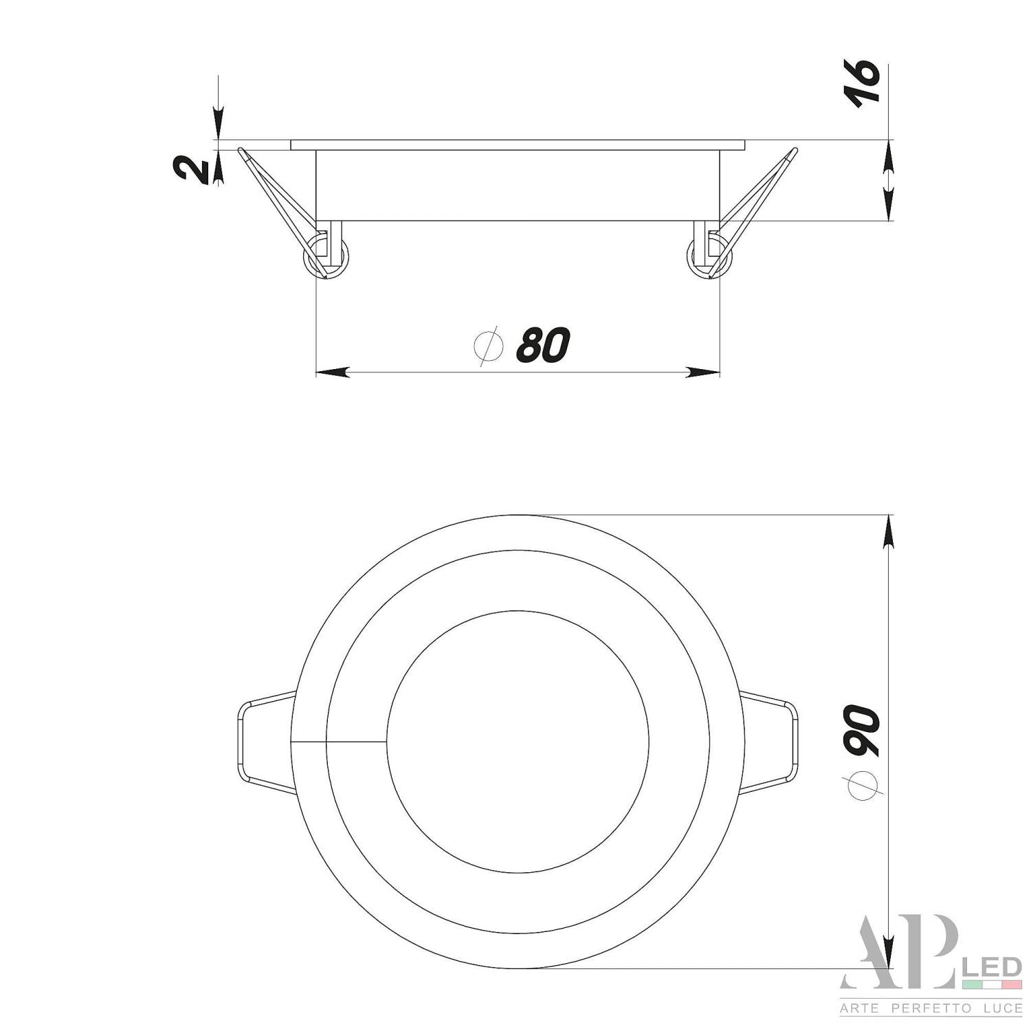 Встраиваемый светильник APL Led Ingrid 3322.LDY5016/5W/6K