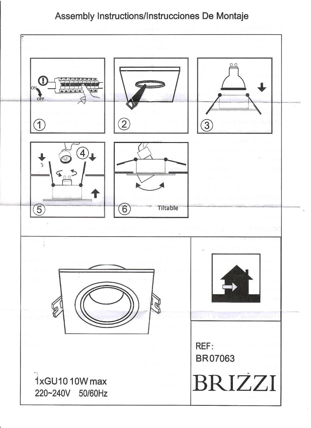 Встраиваемый светильник Brizzi Osona BR07063