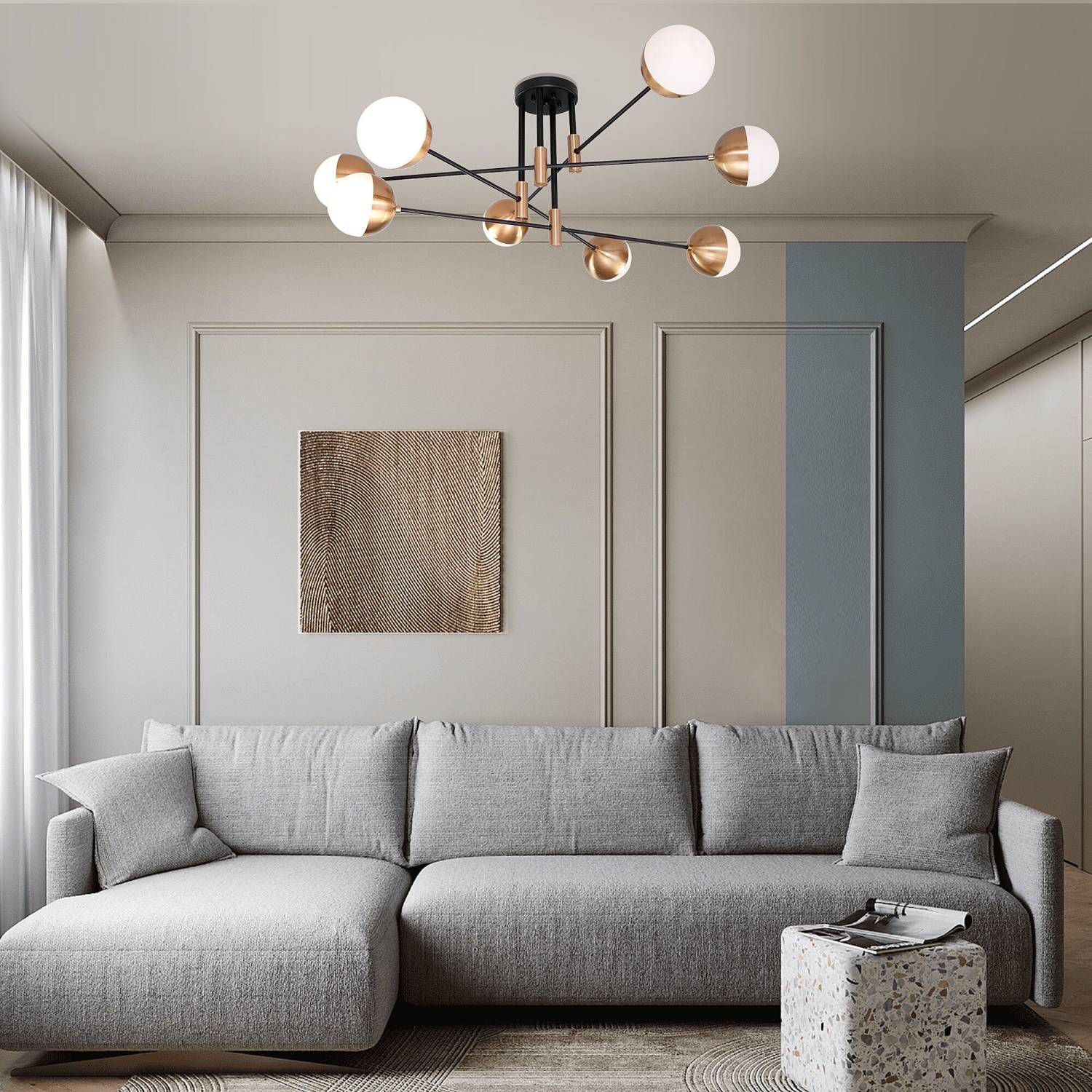 Потолочная люстра Eurosvet Nuvola 70129/8 латунь Smart