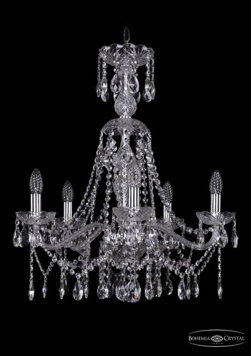 Подвесная хрустальная люстра 1413 Bohemia 1413/5/200/XL-66 Ni