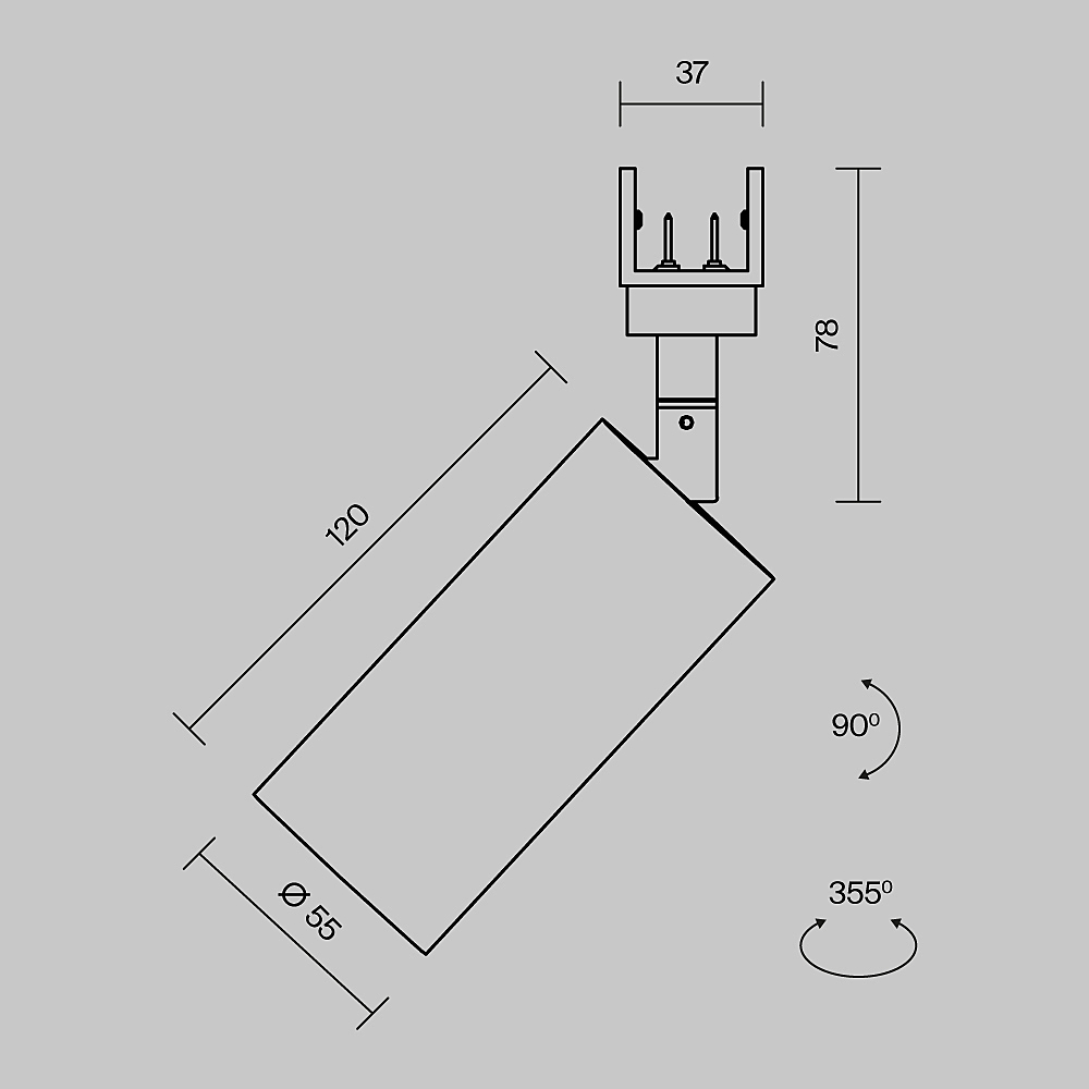 Трековый светильник Maytoni Focus Led O-TR01-1-S-16WW3K