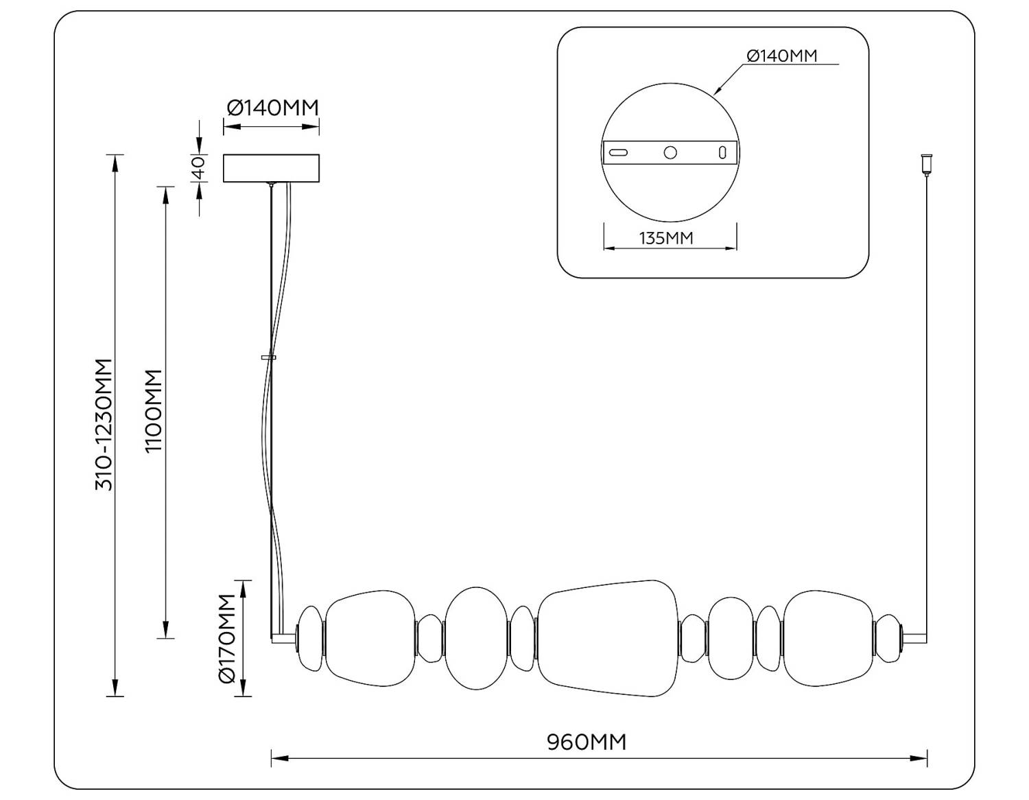 Светильник подвесной Ambrella Ceramo Modern LH53176