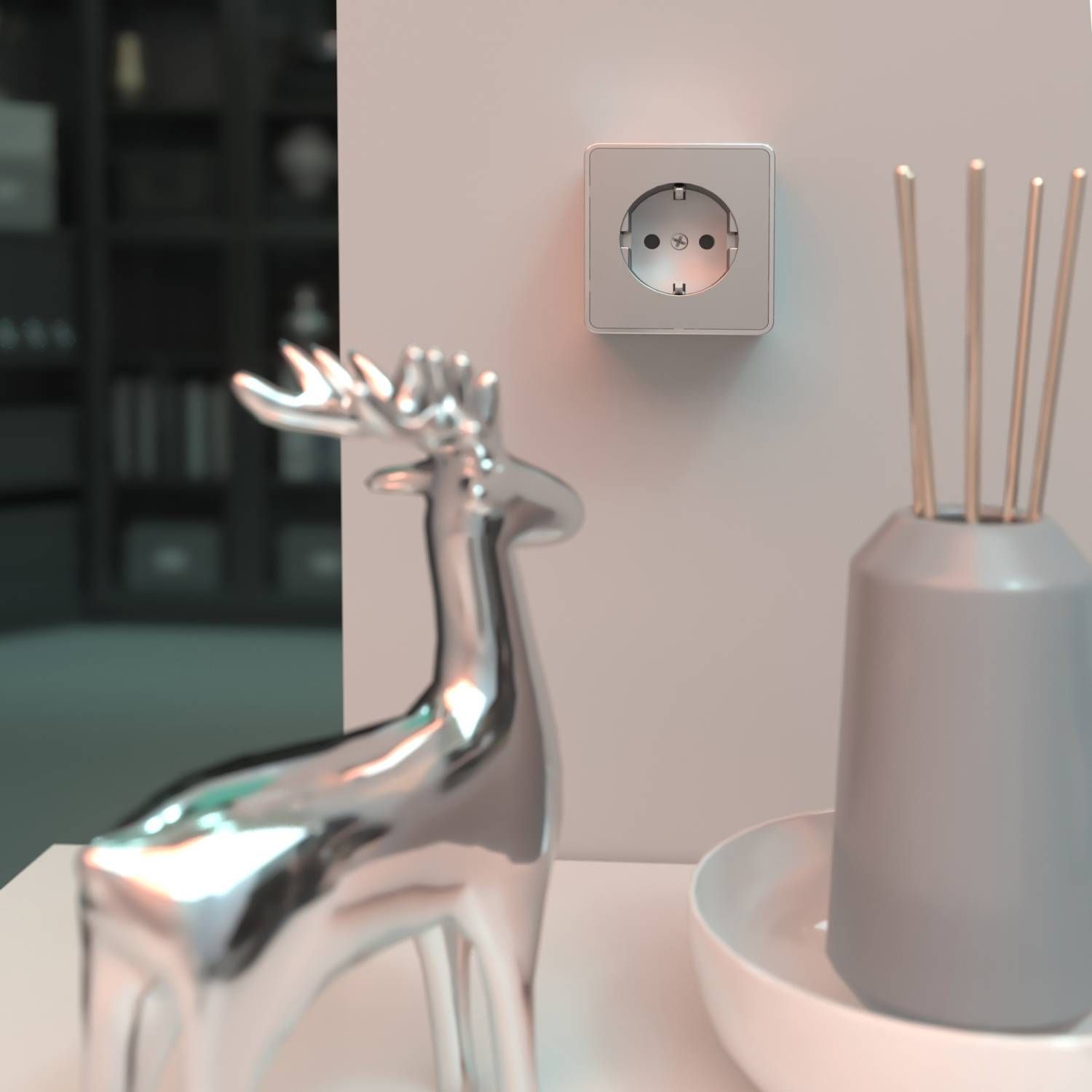 Розетка Werkel W5071006/ Розетка с заземлением Gallant (серебряный)