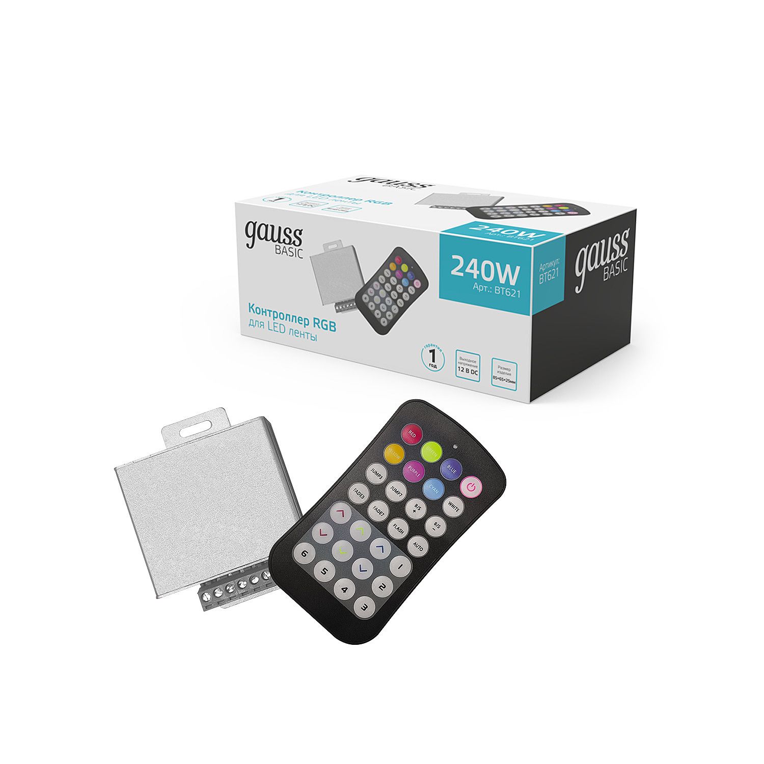 Контроллер к светодиодной ленте Gauss Контроллер Basic BT621